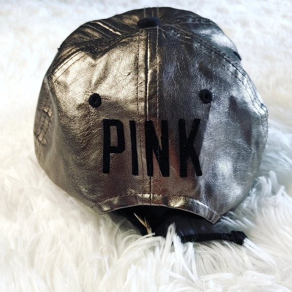 Victoria's Secret PINK || Adjustable Ball Cap, Metalic Gunmetal Silver, … - Picture 3 of 4